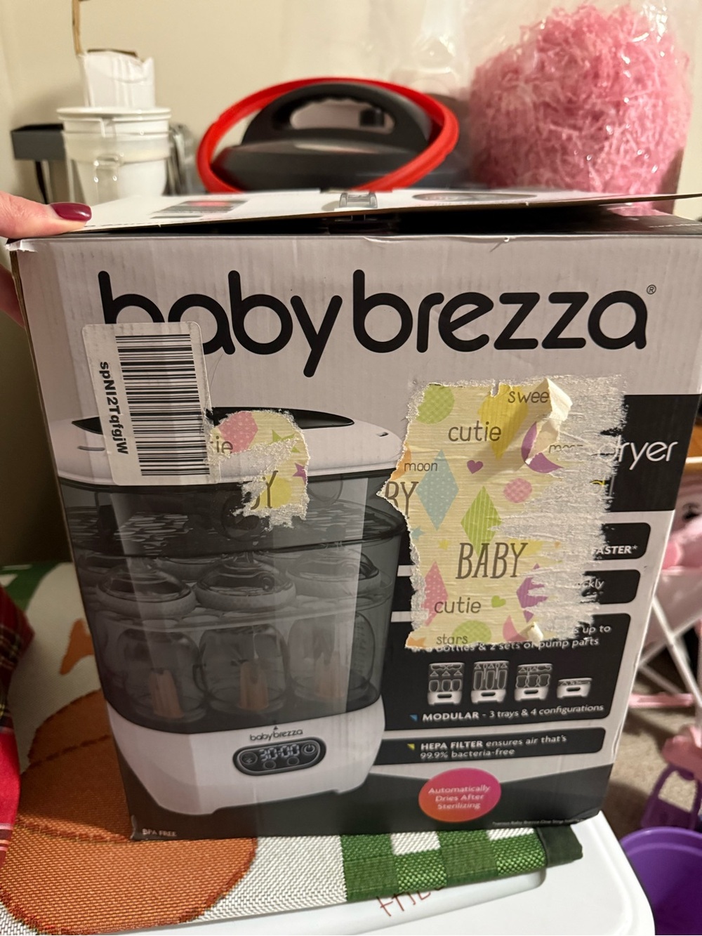 Baby Brezza White & Clear Electric Baby Bottle Sterilizer